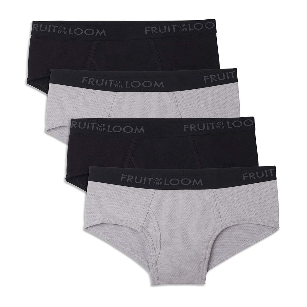 Fruit of the Loom Men's Breathable Brief Multipack, Assorted, Small