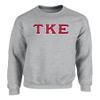 Fashion Greek Tau Kappa Epsilon Twill Letter Crewneck Sweatshirt Sport Grey RBW Medium view 1
