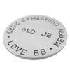 Custom Golf Ball Marker - Personalized with Your Special Message or Names - Hand Stamped Sterling Silver view 2
