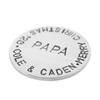 Custom Golf Ball Marker - Personalized with Your Special Message or Names - Hand Stamped Sterling Silver view 3