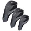 Andux Golf Club Driver Wood Head Covers with Hook & Loop Set of 3 Black/Grey view 1