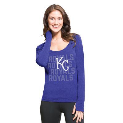 '47 MLB Kansas City Royals Women's Forward Long Sleeve Tee, Shift Booster, Small