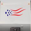 American Flag USA RV Camper Vinyl Decal Sticker Graphic Mural 2 view 1