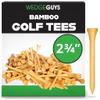 Wedge Guys Bamboo Golf Tees 2-3/4" & 3-1/4" | 100,250,500 or 1000 pcs. | Extra Durable & Stronger Than Wood Tees | Biodegradable & Less Friction | PGA Professional Approved, Golf Tees Bulk Bag view 1