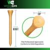 Wedge Guys Bamboo Golf Tees 2-3/4" & 3-1/4" | 100,250,500 or 1000 pcs. | Extra Durable & Stronger Than Wood Tees | Biodegradable & Less Friction | PGA Professional Approved, Golf Tees Bulk Bag view 3