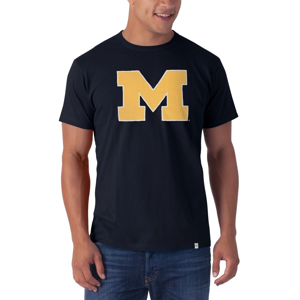 '47 NCAA Michigan Wolverines Men's Knockout Tee, Small, Fall Navy