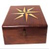 New Nautical Ship Compass with Watch in Square Wooden Box Vintage Brass Maritime Navigation Instrument Collectible Gift for Sailors and Explorers view 4