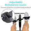 Vive Folding Pedal Exerciser - Under Desk Exercise Bike for Seniors, Elderly - Sit Down Stationary Peddler Equipment for Arm, Leg, Hand, Foot - Mini Floor Bicycle with LCD Display, Adjustable Tension view 3