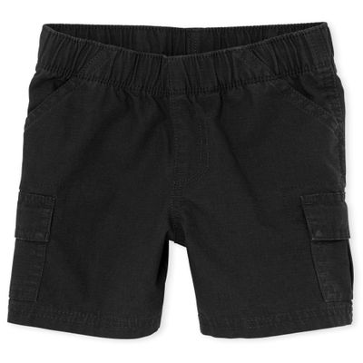 The Children's Place Baby Boys And Toddler Boys Pull on Cargo Shorts,Black Single,5T