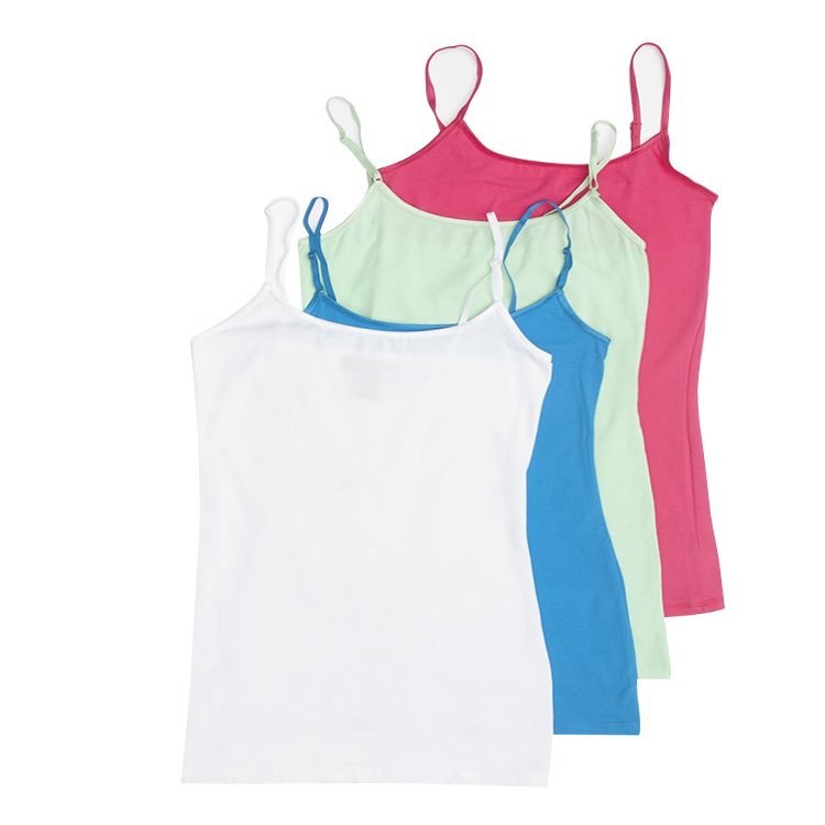 4 Pack Active Basic Women Basic Tank Tops,White/H Pink/Mint/Turquoise,Medium