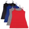 4 Pack Active Basic Women Basic Tank Tops,Black/Red/Royal/H Gray,Large view 1