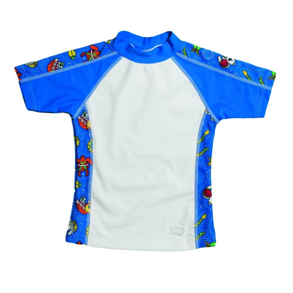 Baby Banz Boys' Short Sleeve Rash Guard, Cool Gardie Blue, 6
