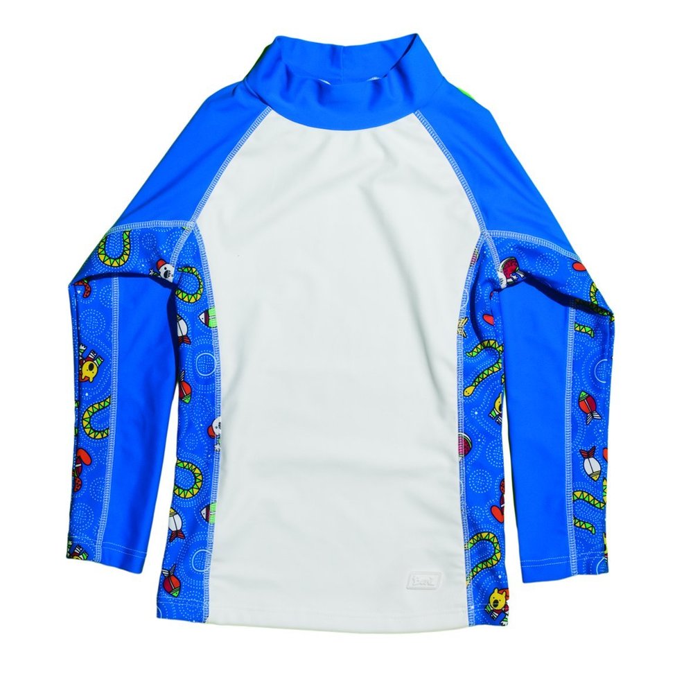 Baby Banz Boys Long Sleeve Rash Guard, Cool Blue, 6