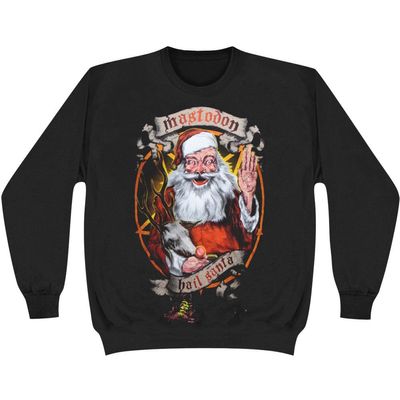 Mastodon Men's Hail Santa Sweatshirt Small Black