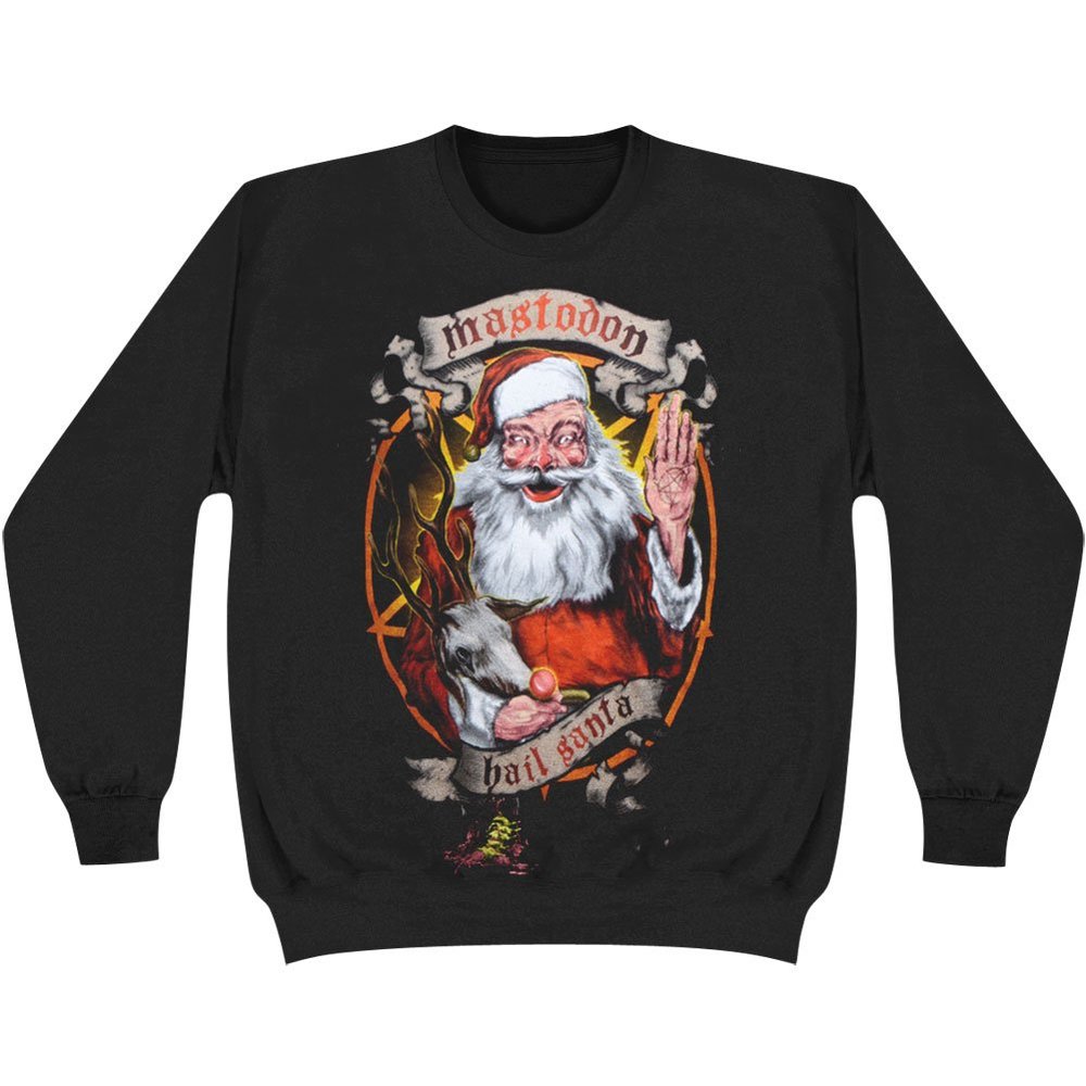 Mastodon Men's Hail Santa Sweatshirt Small Black
