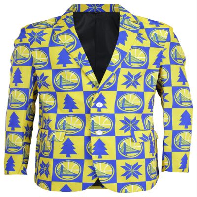 FOCO Golden State Warriors Patches Ugly Business Jacket - Mens Size 48