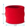 Suddora Wrist Sweatbands, Absorbent and Breathable Thick Cotton Bands for Working Out, Gymnastics, Basketball, Tennis, and Football, Multiuse Wristbands for Costumes and Cosplay, Red view 3