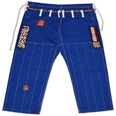 ROLL HARD Brazilian Jiu Jitsu Ripstop Gi Pants Blue (A5 - White)