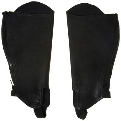 Rhinegold Synthetic Gaiters-Large-Black
