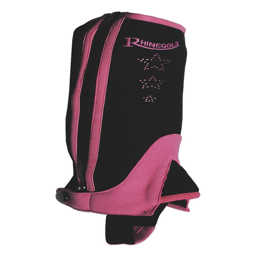Rhinegold Childrens Synthetic 1/2 Chaps-Extra Large-Pink