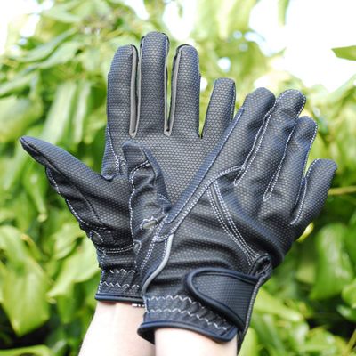 Rhinegold Sport Riding Gloves-Large-Black/Silver