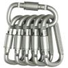 Outmate Premium Aluminum D-Ring Locking Carabiners (Pack of 6) - Lightweight & Durable for Hiking, Camping, Keychains, Dog Leashes & More - NOT for Climbing view 1