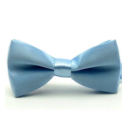 Boys Solid Blue Pre-Tied Bow Ties, 1 to 10 years (2 Bowties, Baby Blue)