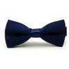 Boys Solid Blue Pre-Tied Bow Ties, 1 to 10 years (1 Bowtie, Navy Blue) view 1