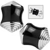 MoDTanOiz 1/2 inch Gauge Gauges 12mm Ear Plugs Plug Weight Flesh Tunnels Tunnel Streching Ears Double Single Flare Steel Stone Wood Earrings Silicone Men Women Black 1/2 12mm view 3