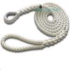 DBROPES 3 Strand Mooring Pendant Line 100% Nylon Rope with Stainless Steel Thimble. Tensile Strength 6400 Lbs. Made in USA (White Nylon, 1/2" x 12') view 1
