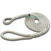 dbRopes 3 Strand Mooring Pendant Line 100% Nylon Rope with Stainless Steel Thimble. Tensile Strength 6400 Lbs. Made in USA (White Nylon, 1/2" x 10') view 1