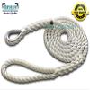 dbRopes 3 Strand Mooring Pendant Line 100% Nylon Rope with Stainless Steel Thimble. Tensile Strength 6400 Lbs. Made in USA (White Nylon, 1/2" x 10') view 4