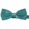 Mens Smooth Satin Feel Formal Pre-Tied Bow Tie Sets (Set of 5, Turquoise Blue) view 3