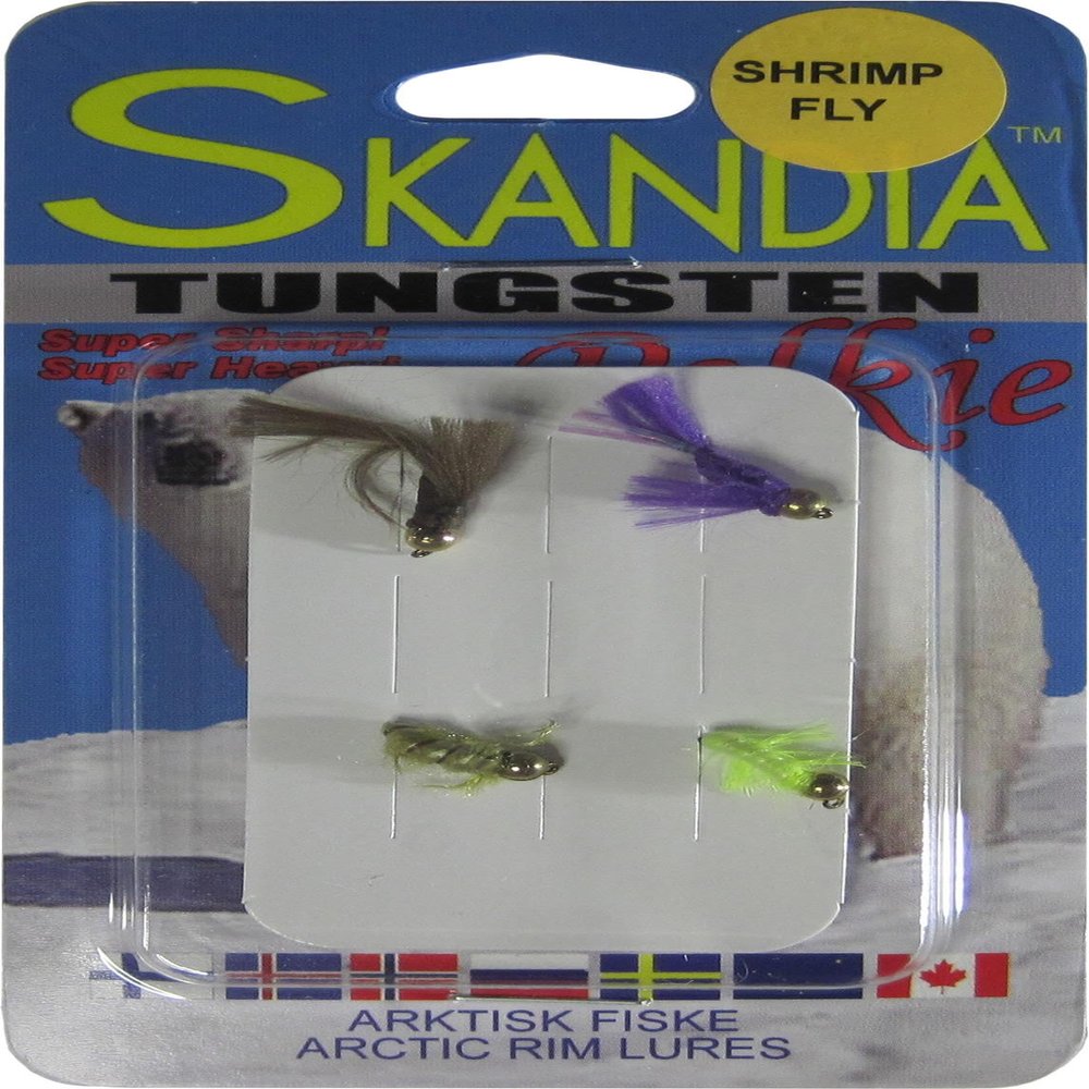 K & E Tackle 135406-Maurice Skandia Shrimp Fly 4 Pack Fishing Equipment