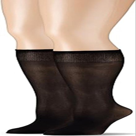 EMEM Apparel Grandeur Hosiery Women's Ladies Plus Size Queen Sheer Support Knee High Stockings 3-Pack Black 1X