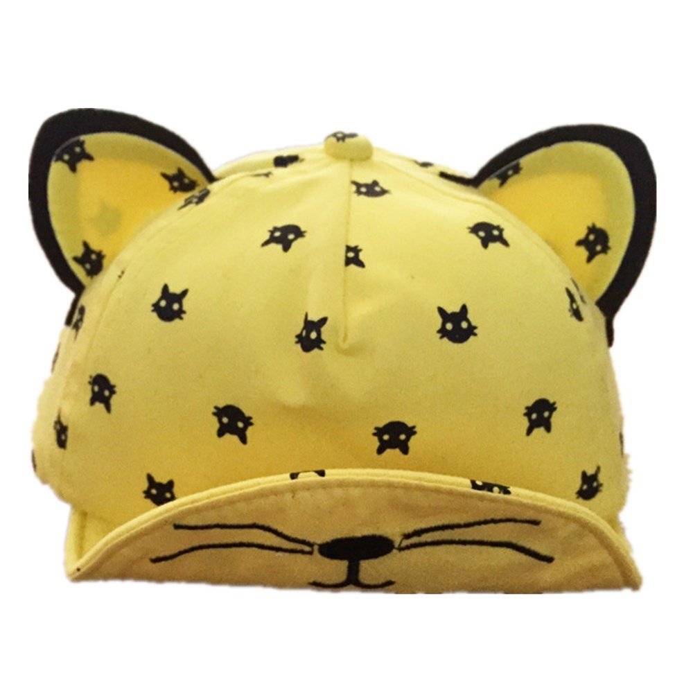 Cute Cotton Baby Cap Fashion Stripes Star Cartoon Kids Hat Sunshine Baby Hat (yellow)