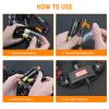 BORUIT RJ-3000 Headlamp Rechargeable, LED Head Lamp Super Bright - Outdoor Headlight 4 Modes, 4 Helmet Clips Waterproof Construction Hard Hat Head Light Adults Camping Hiking Hunting Gear view 2