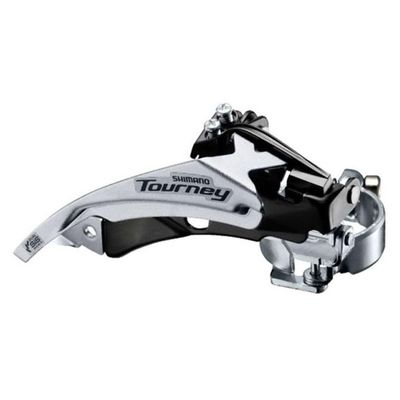 Cicli Bonin Shimano Unisex's MTB Fd-Ty500 Ts6 28.6/34.9 Derailleur, Silver/Black, One Size