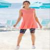 Woman Within Plus Size Stretch Cotton Bike Short - 1X, Medium Heather Grey view 3