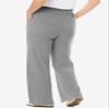 Woman Within Plus Size Petite 7-Day Knit Wide-Leg Pull-On Pants - 6X, Medium Heather Grey view 2