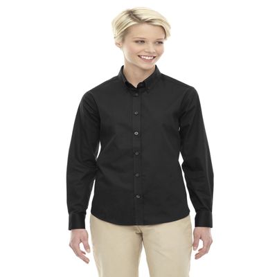 Ash City - Core 365 Operate Ladies Twill Shirt, Black 703, XX-Large