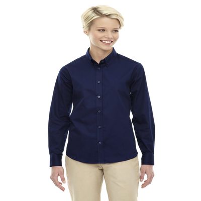 Ash City Core 365 Operate Ladies Twill Shirt, Classic Navy 849, Medium