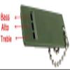 Survival Whistle. Durable Black Plastic. Key Chain. Three Different Tones. 2-3/4" x 1" (5 Pack) view 1
