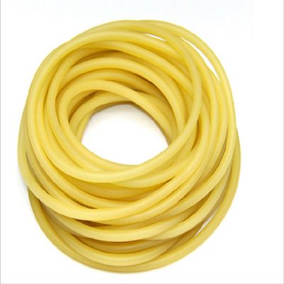 2x5mm Natural Rubber Latex Band for Slingshot Catapult Outdoor Hunting Replacement 10 Meters, May Have a Joint, Not a Continuous One (Yellow)