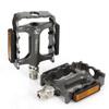 ELEOPTION 2pc SeatSail Bicycle Bike MTB Aluminum Alloy Platform Pedals CNC Steel Axle 9/16" (Titanium, 17C) view 2