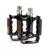 ELEOPTION 2pc SeatSail Bicycle Bike MTB Aluminum Alloy Platform Pedals CNC Steel Axle 9/16" (Black, 17C) view 2