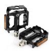 ELEOPTION 2pc SeatSail Bicycle Bike MTB Aluminum Alloy Platform Pedals CNC Steel Axle 9/16" (Black, 17C) view 3