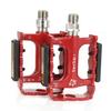 ELEOPTION 2pc SeatSail Bicycle Bike MTB Aluminum Alloy Platform Pedals CNC Steel Axle 9/16" (red, 17C) view 1