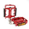 ELEOPTION 2pc SeatSail Bicycle Bike MTB Aluminum Alloy Platform Pedals CNC Steel Axle 9/16" (red, 17C) view 2