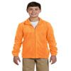 Harriton Youth Full-Zipper Polyester Fleece Pullover, Safety Orange, Large